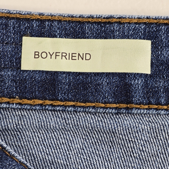 Kut Kloth Boyfriend Womens Jeans Medium Wash Blue Distressed Size 4 Mid Rise - Picture 9 of 14